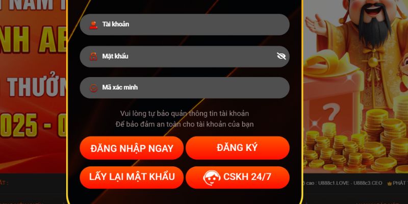 Thông tin bạn cần cung cấp để truy cập nick cược U888 
